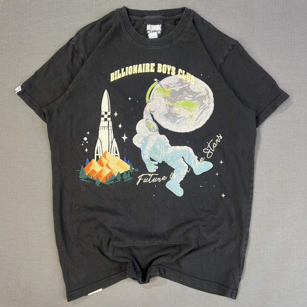 Billionaire Boys Club Future is in the Stars Astronaut T-Shirt Black Mens Medium